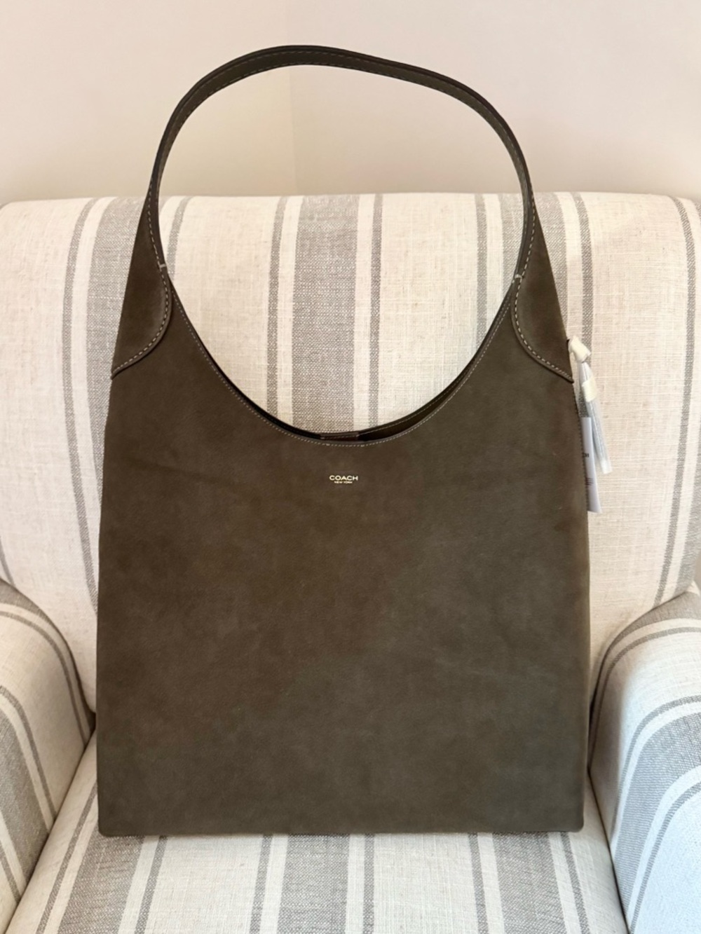 NWT Authentic COACH Brooklyn 39 in Olive Suede